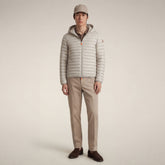 Men's puffer jacket Donald in rainy beige - Man | Save The Duck