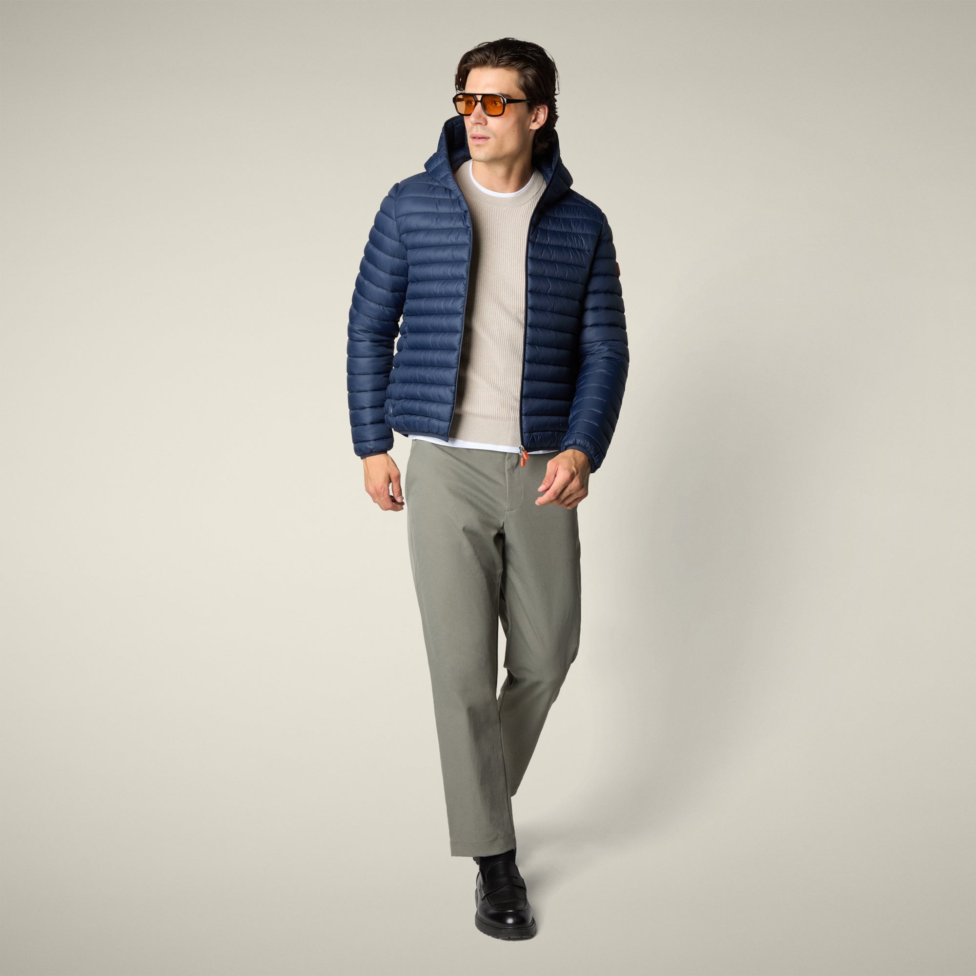Man's puffer jacket Donald in navy blue