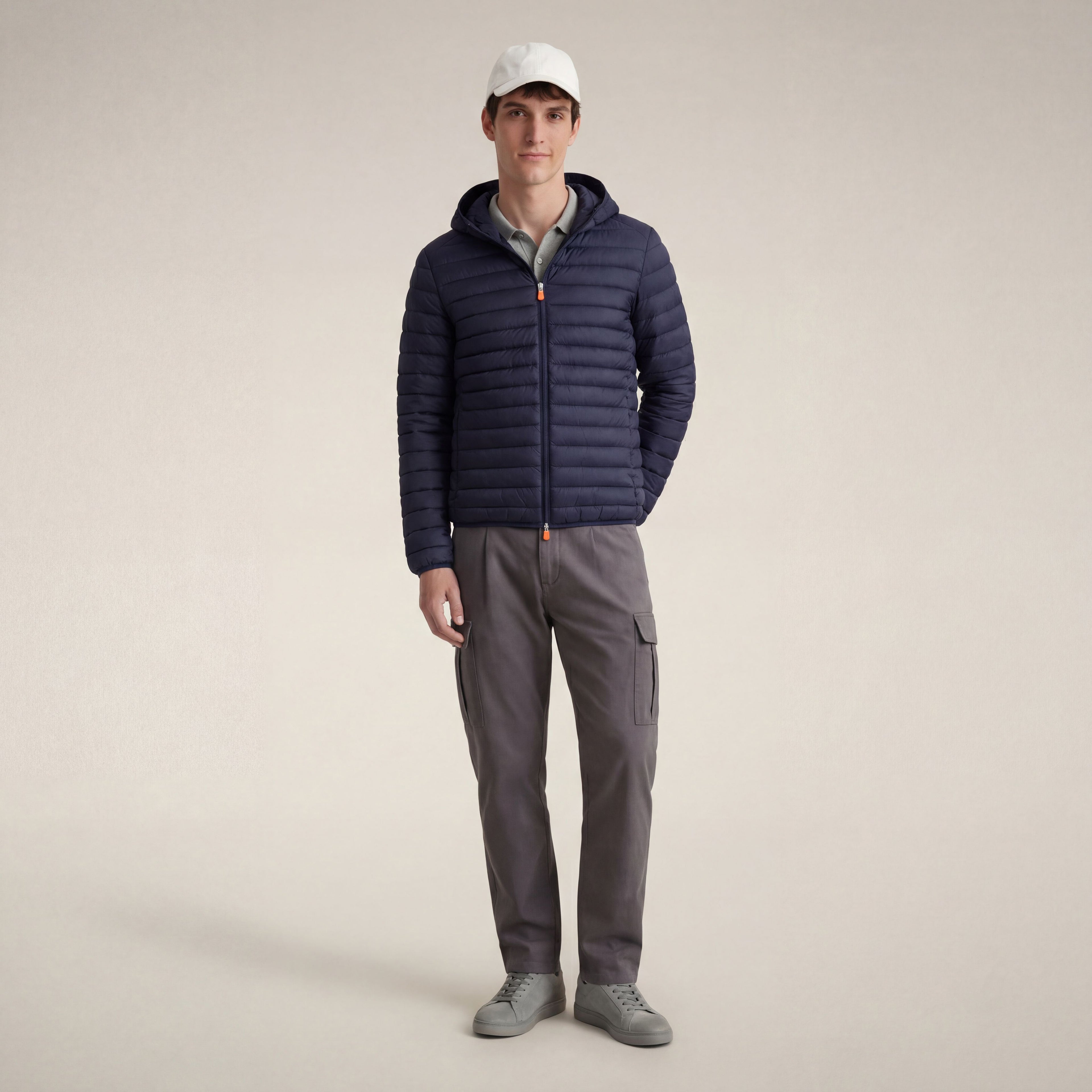 Men's puffer jacket Donald in navy blue