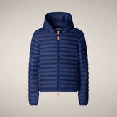 Piumino animal free con cappuccio uomo Donald blu elettrico - Piumini Uomo Animal-Free | Save The Duck