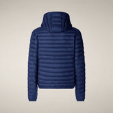 Piumino animal free con cappuccio uomo Donald blu elettrico - Piumini Uomo Animal-Free | Save The Duck