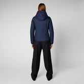 Woman's Ruth Hooded Jacket in blue - Blue black Woman | Save The Duck