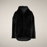 Giacca donna reversibile Davina in pelliccia nera - Giacche Donna | Save The Duck