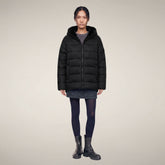 Giacca donna reversibile Davina in pelliccia nera | Save The Duck