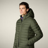 Piumino animal free uomo Juncus verde oliva - Piumini Uomo Animal-Free | Save The Duck