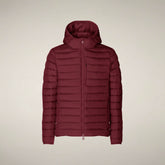 Men's Puffer Jacket Juncus in Wine Red - Smartleisure Herren | Save The Duck