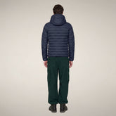 Men's Puffer Jacket Juncus in Blue Black | Save The Duck