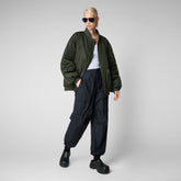 Unisex bomber jacket Usher in pine green | Save The Duck