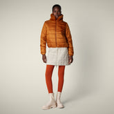 Giacca donna reversibile Margherita marrone caramello - Faux Fur | Save The Duck