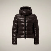 Women's Puffer Jacket Cosmary in Brown Black - Men's Pro-Tech | Save The Duck