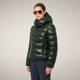 Women's Puffer Jacket Cosmary in Nori Green | Save The Duck