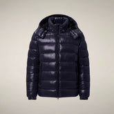 Men's Puffer Jacket Florian in Blue Black - FW26 Man | Save The Duck