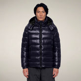 Men's Puffer Jacket Florian in Blue Black | Save The Duck