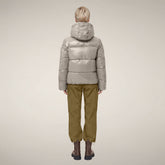 Women's Puffer Jacket Biddy in Rainy Beige - Preview FW26 Woman | Save The Duck