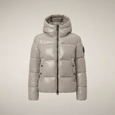 Women's Puffer Jacket Biddy in Rainy Beige - Preview FW26 Woman | Save The Duck