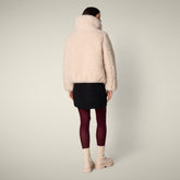 Piumino donna Kennie in shearling animal free beige crema - Faux Fur | Save The Duck