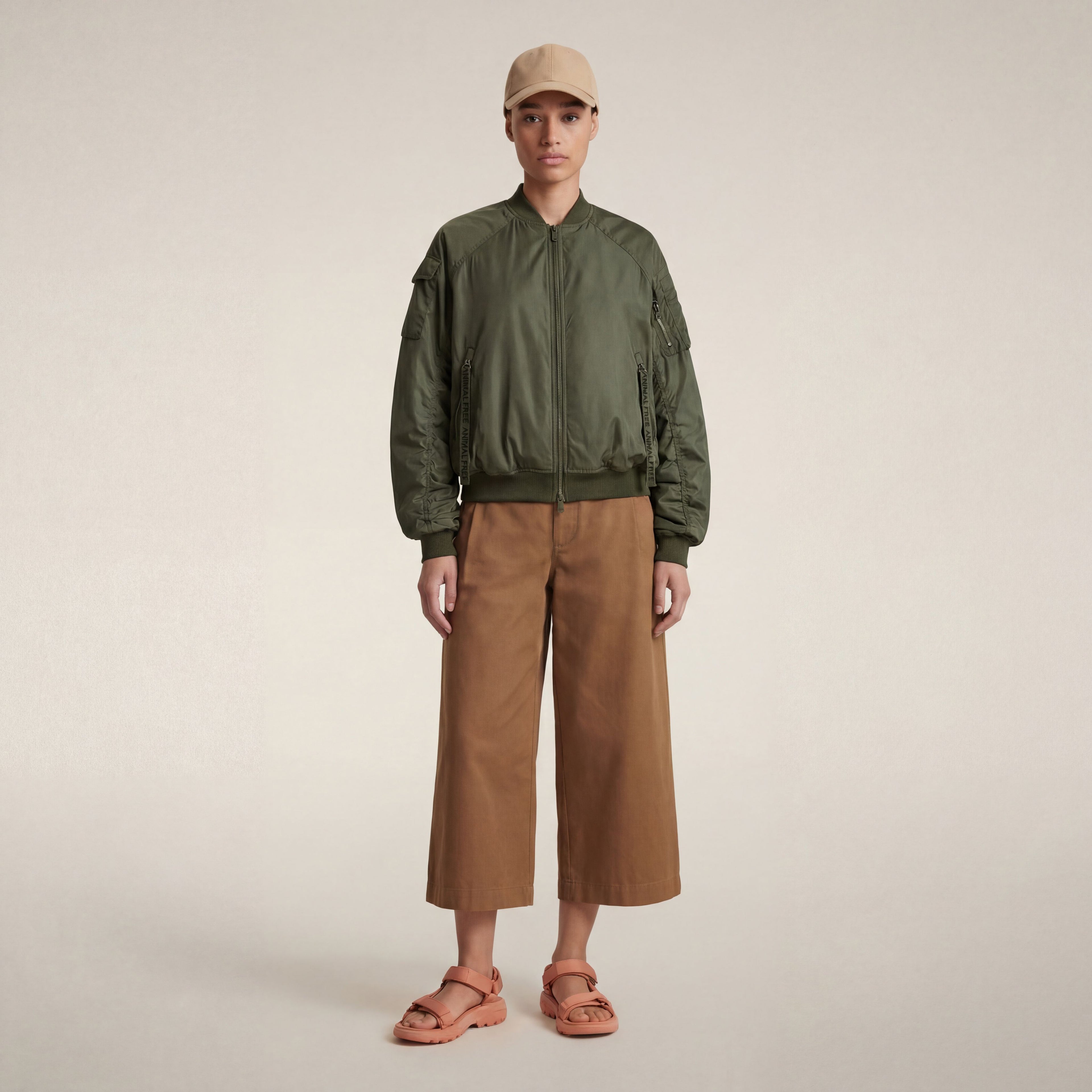 Women's bomber jacket Lil in Dusty Olive