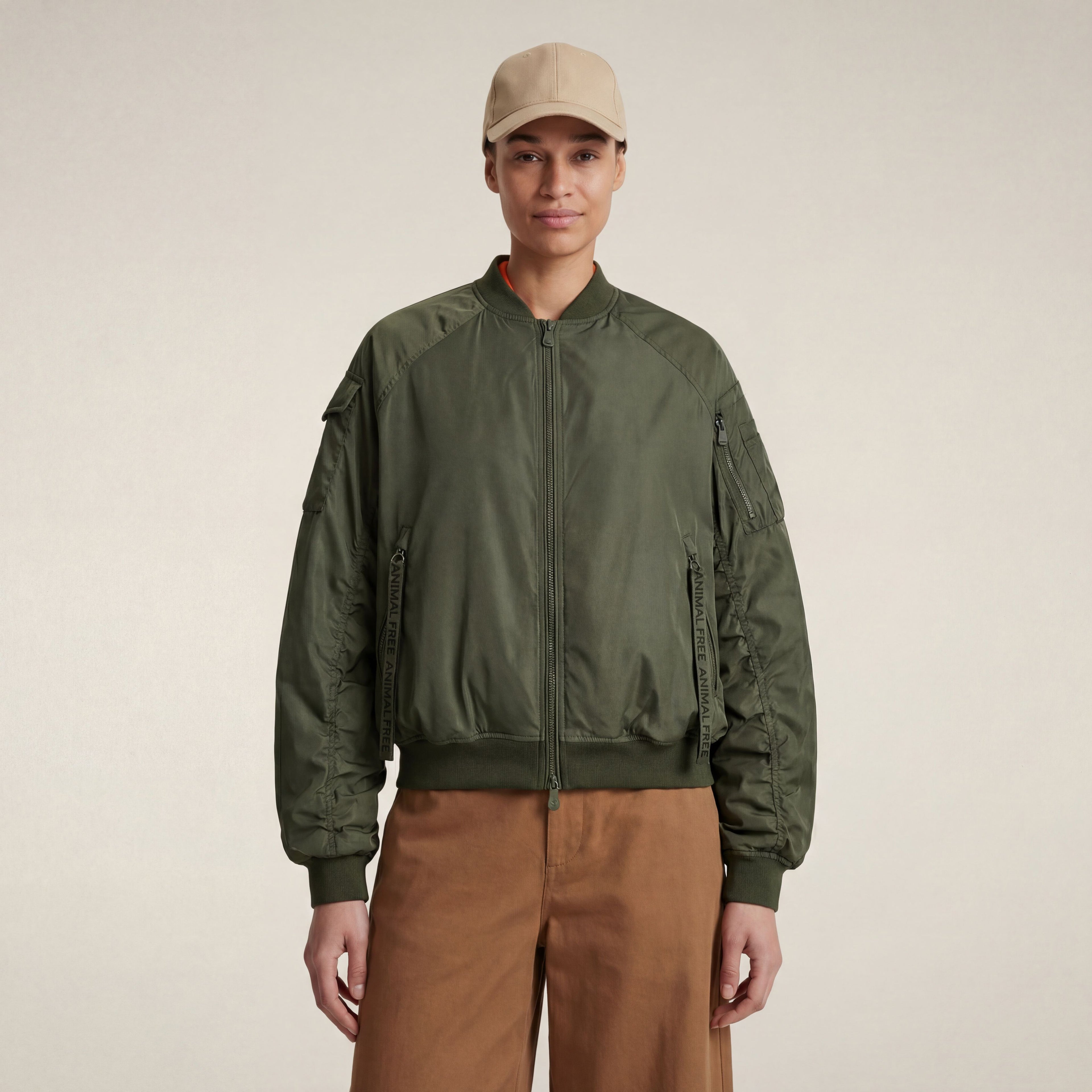 Women's bomber jacket Lil in Dusty Olive