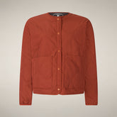 Piumino donna Desi rosso terra di Siena - Piumini Donna Animal-Free | Save The Duck