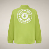 Giacca uomo Leni verde lime con stampa Roma | Save The Duck