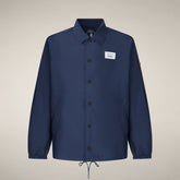 Giacca uomo Leni verde lime con stampa Roma | Save The Duck