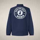 Giacca uomo Leni verde lime con stampa Roma | Save The Duck