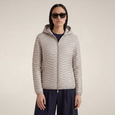 Damen-Steppjacke Melody mit Kapuze in Sandbeige | Save The Duck