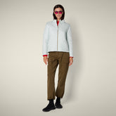 Piumino donna animal-free Pearl azzurro ghiaccio - Short puffer jackets | Save The Duck