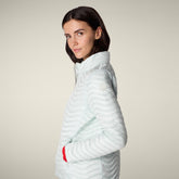 Piumino donna animal-free Pearl azzurro ghiaccio - Short puffer jackets | Save The Duck