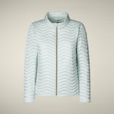 Piumino donna animal-free Pearl azzurro ghiaccio - Short puffer jackets | Save The Duck