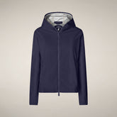 Women's Hooded Jacket Stella in Navy Blue - Jackets | Save The Duck