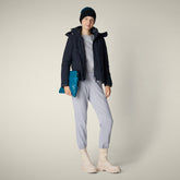Parka donna animal free Elaine blu nero - Padded jackets | Save The Duck
