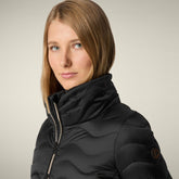 Piumino donna animal-free Peridot nero - Short puffer jackets | Save The Duck