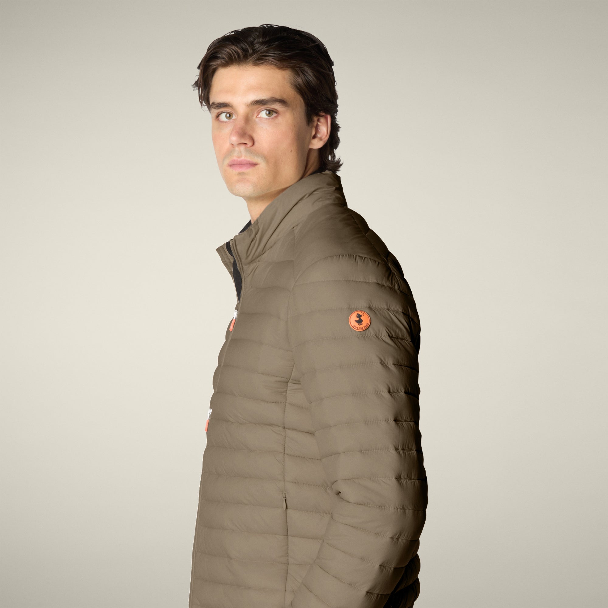 Man's animal free puffer Alexander in elephant grey