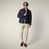 Piumino animal-free uomo Donovan blu nero - Piumini Uomo Animal-Free | Save The Duck