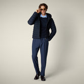 Piumino uomo animal free Malcolm blu navy mélange - Bureau Uomo | Save The Duck