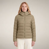 Damen-Steppjacke Adalyn in Steinbeige | Save The Duck
