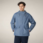 Imperméable Crispin en chambray indigo pour homme | Save The Duck