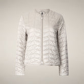 Women’s puffer jacket Zina in Rainy Beige - WARMER | Save The Duck