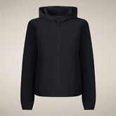 Women's Hoodie Dorina in Black - Asap - Smartleisure Clothing | Save The Duck