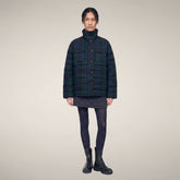 Piumino donna Lottie a quadri neri | Save The Duck