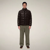 Men's Puffer Jacket Jobim in Brown Black - Preview FW26 Man | Save The Duck