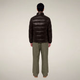 Men's Puffer Jacket Jobim in Brown Black - Preview FW26 Man | Save The Duck