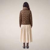 Doudoune pour femme modèle Lorette marron noisette - Produits | Save The Duck