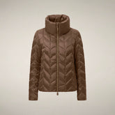 Doudoune pour femme modèle Lorette marron noisette - Produits | Save The Duck