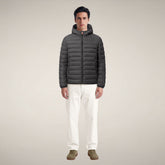 Piumino uomo Jeanluc grigio canna di fucile - FW26 Man | Save The Duck