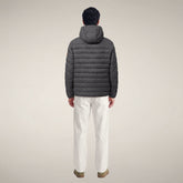 Piumino uomo Jeanluc grigio canna di fucile - FW26 Man | Save The Duck