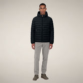 Men's Puffer Jacket Jeanluc in Green Black - Preview FW26 Man | Save The Duck