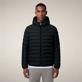 Men's Puffer Jacket Jeanluc in Green Black | Save The Duck