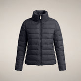 Damen-Steppjacke Susy in Blau-Schwarz - Damen Animal Free Steppjacken | Save The Duck